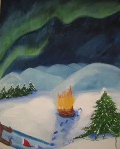 Jul - Natale con aurora boreale - Christmas with nordic light